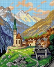 Orchidea Needlepoint canvas for halfstitch without yarn after Georg Janny - H...