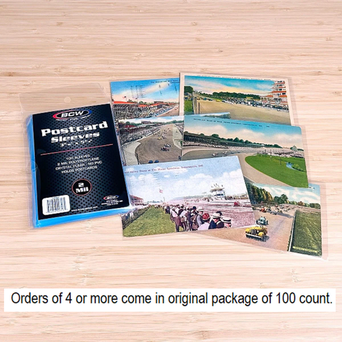 (25) BCW Postcard Sleeves Postcard Photo Soft Loose Sleeves FREE SHIPPING - Picture 2 of 3