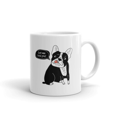 Let me Kiss you French Bulldog Lover Coffee Tea Ceramic Mug Office Work Cup Gift