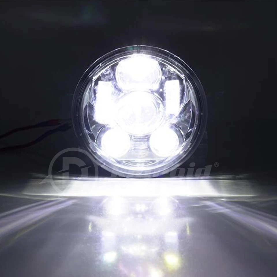 4PCS 5 3/4" 5.75" LED Headlights HI/LOW For Pontiac GTO Grand Prix Firebird - Image 2 of 4