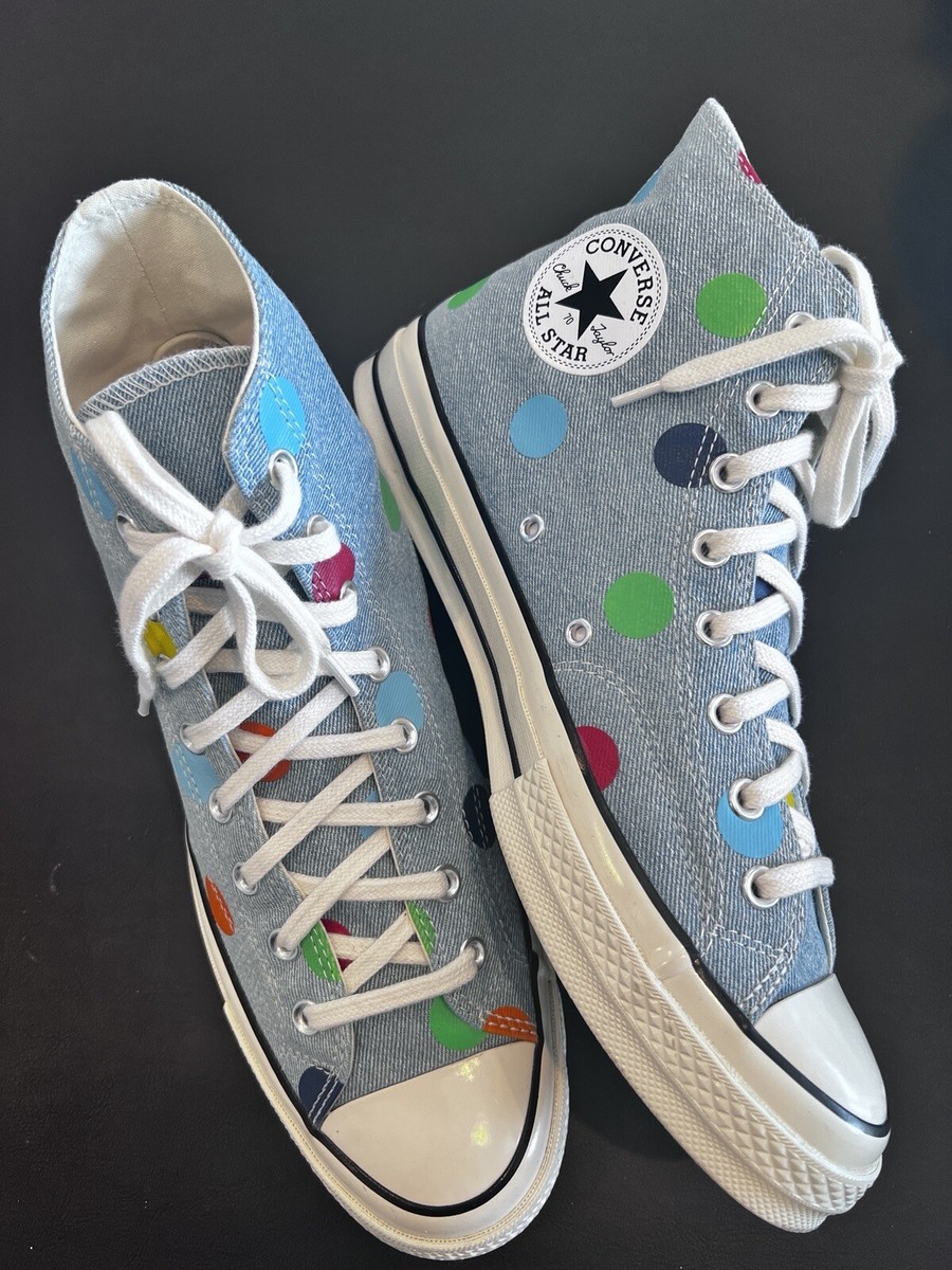 Tylor The Creator X Chuck Taylor 70 High Polka Dots UNISEX Sneakers Size 10 Tyler the Creator x Converse Chuck 70 High Polka Dots for  main image 2