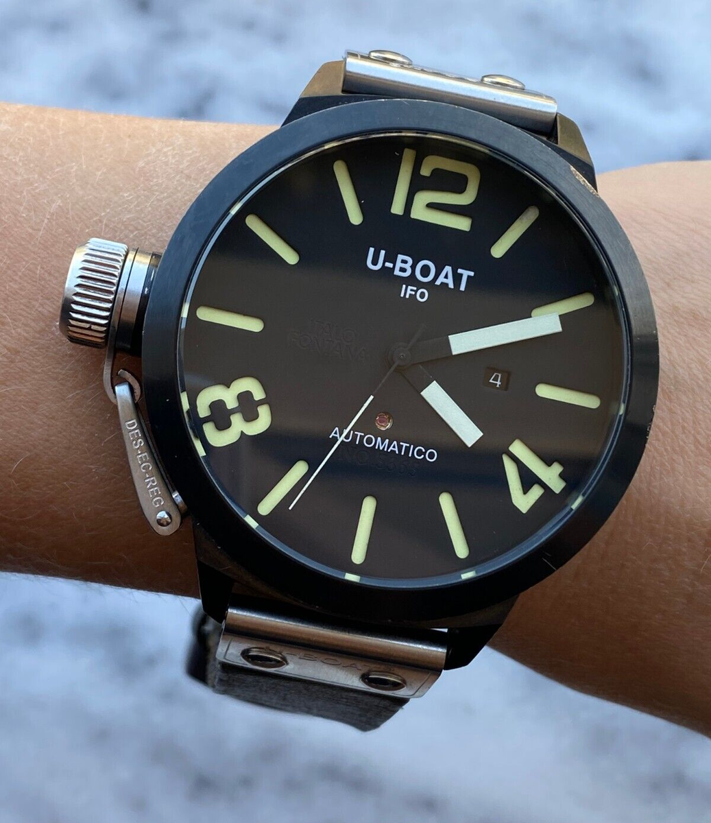 U Boat Automatic Watch Italo Fontana Mens 52mm Black No.5356 | eBay