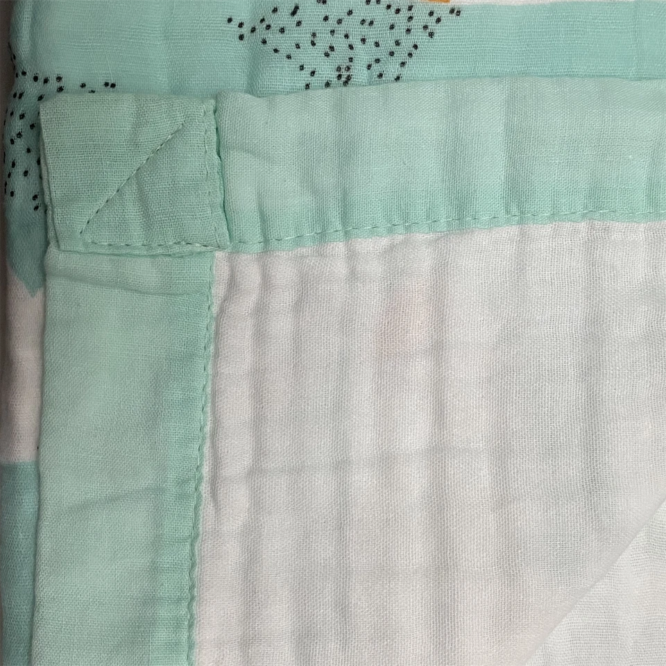 Mantas para dormir 120*150 cm 6 capas de muselina algodón bebé niños Foto 3 de 4