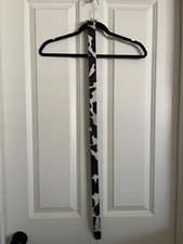 Nine West Animal Print Black & White Genuine Leather Belt Size M Made In USA EUC