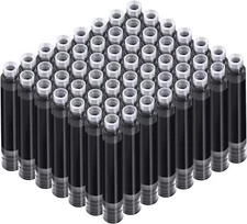 60 Pieces Fountain Pen Ink Pen Ink Cartridges Fountain Pen Refill Short Cartridg
