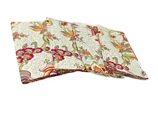 CF Enterprises  Kensington Napkins Butterfly Flowers Floral Reversible Cotton