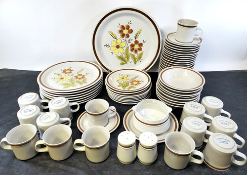 VTGE Autumn Collection Stoneware Wheat Flower Dinnerware SOLD BY THE PIECE