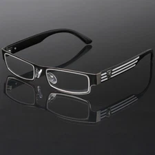 Rectangular Frame Clear Lens Non Prescription Men Women Performance Eye Glasses