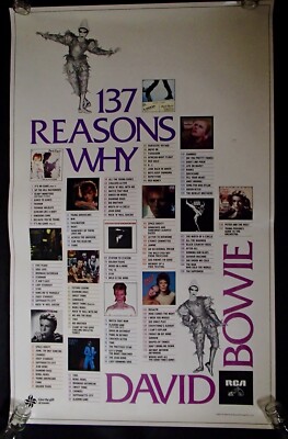 ORIGINAL 1980 DAVID BOWIE Promotional vinyl lp 137 REASONS WHY promo ...