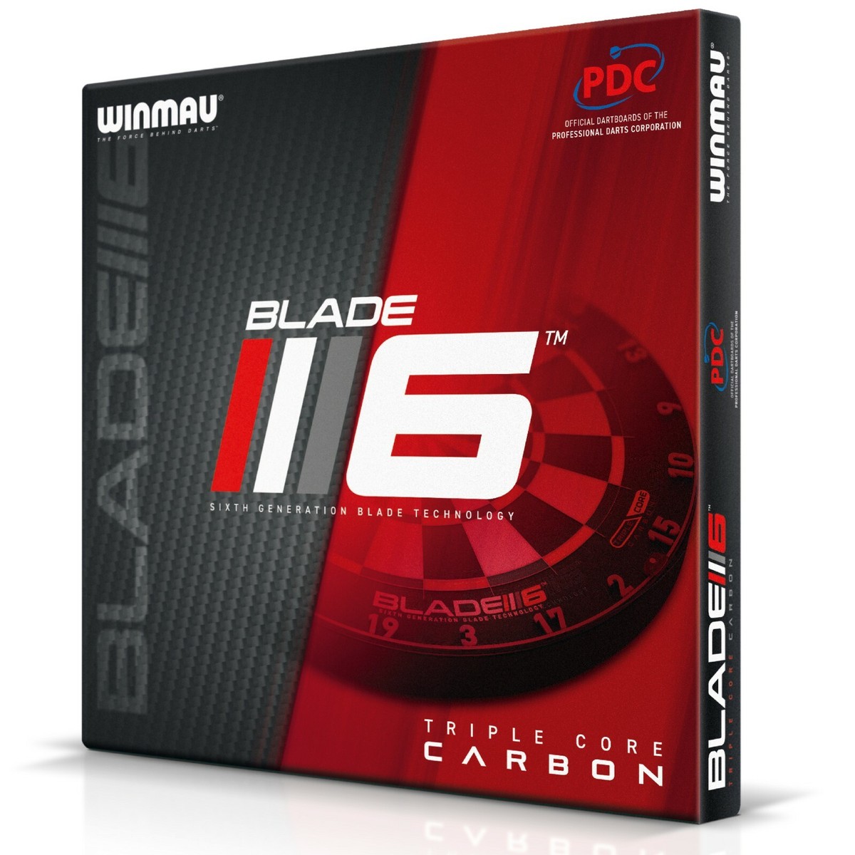 Winmau(ウィンモウ) Blade6 Carbon Triple Core Winmau Blade 6 Triple Core Carbon Dartboard - Professional - PDC
