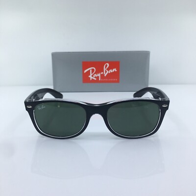 New Ray Ban 2132 RB2132 New Wayfarer Sunglass C. 6052 Black Green