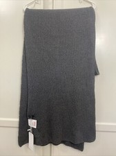 BOLONGARO TREVOR Knitted scarf in Gray  Length 82  x Width 18  NWT.