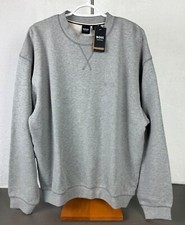 Hugo Boss Men's Medium Grey Contemporary Flock Logo Sweatshirt Large NWT  118