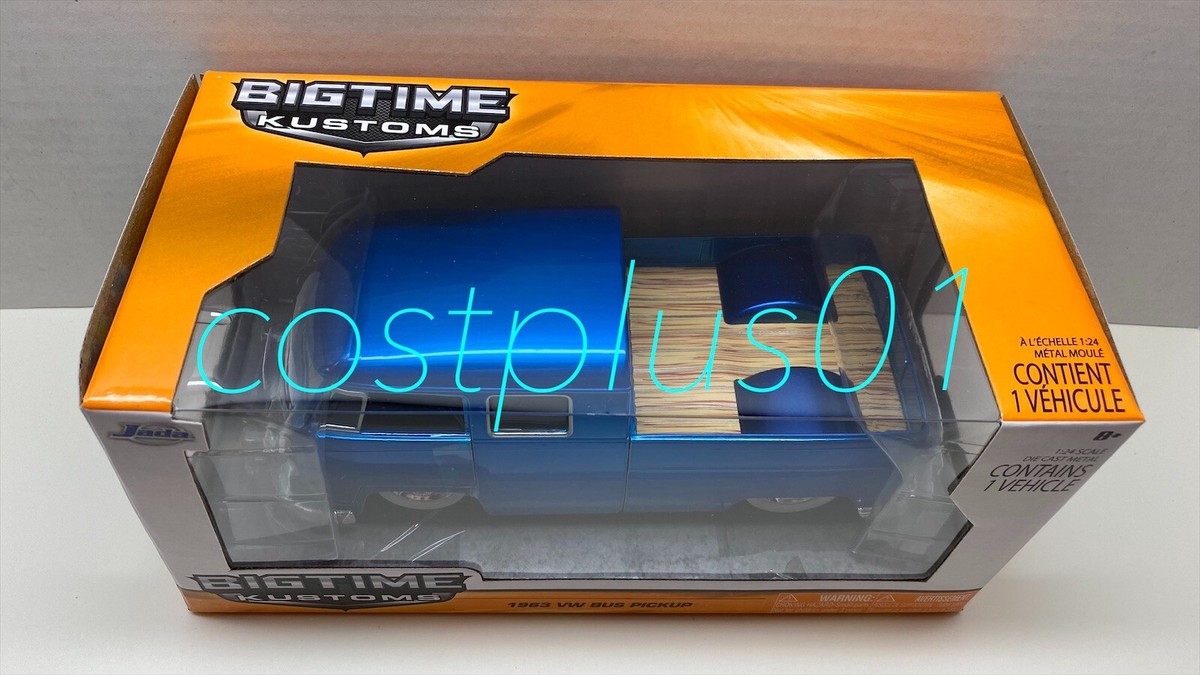 JADA BIGTIME KUSTOMS 1963 VW VOLKSWAGEN BUS PICKUP 1:24 BLUE