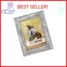 Icona Bay 5x7 Pony Gray Picture Frame, Country Rustic Style 5 x 7 Photo Frame, T