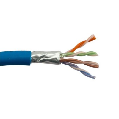 SCP CAT5E-SHP-BL Cable Cat5e Shielded Plenum 350 Mhz 24AWG Solid BC, 4PR F/UTP