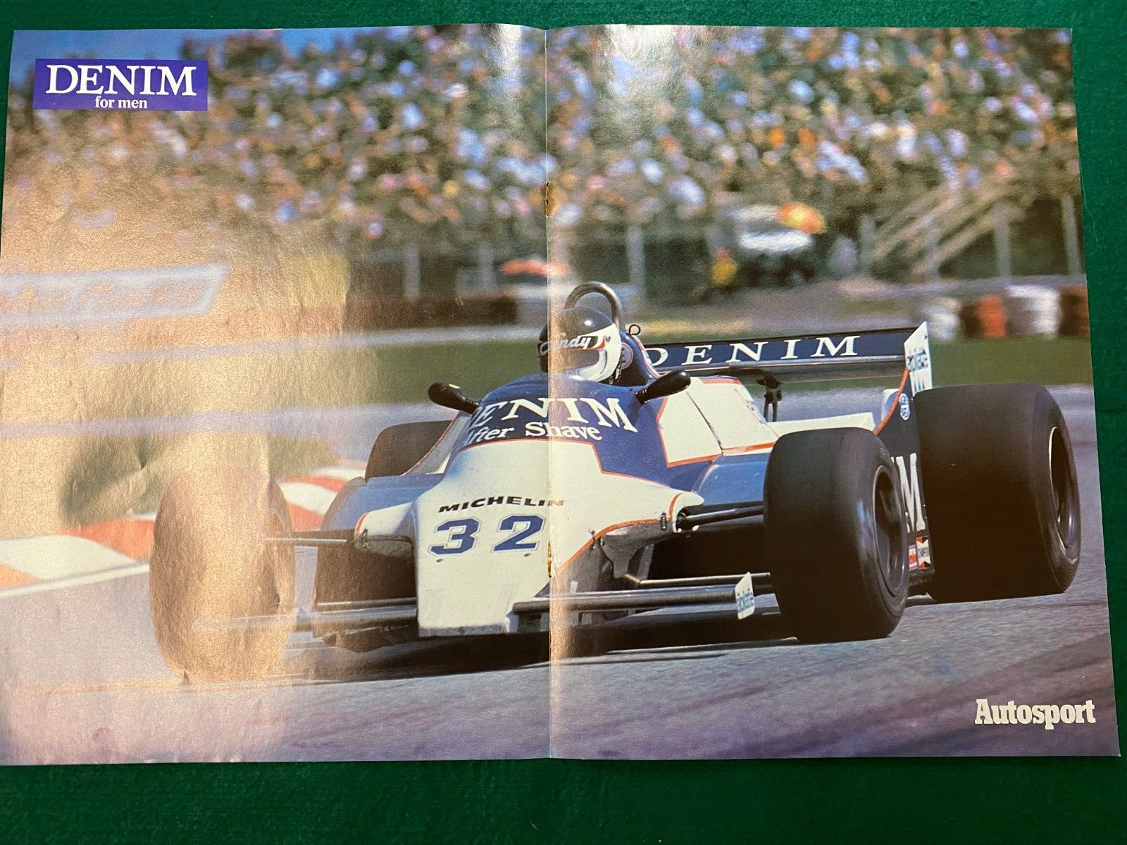 Vintage Denim Aftershave F1 Car Poster Advert A4 File Set of 2  -image