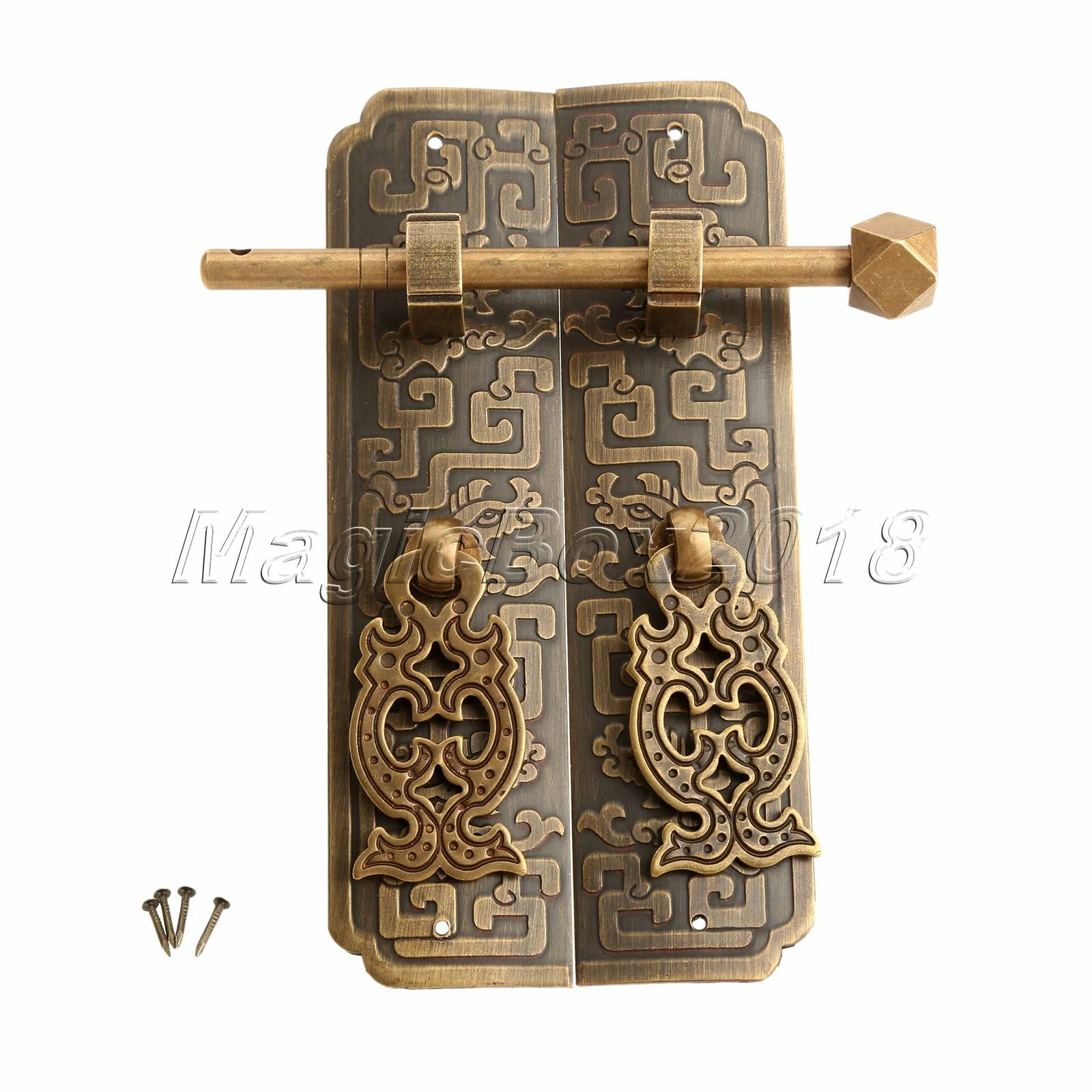 Antique Chinese Funiture Brass Hardware Door Lock Latch Pull