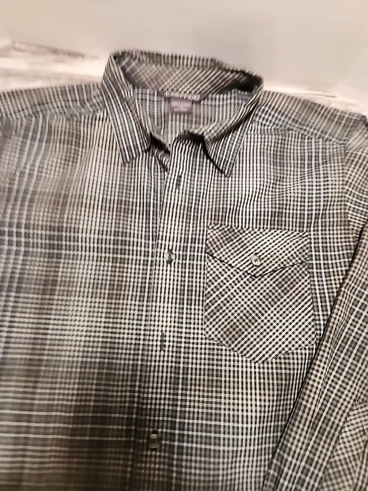 ExOfficio Large OLIVE Outdoor Camp Mens Button Front Short Sleeve Casual Shirt - Image 3 of 4