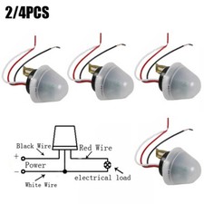 2/4pc 12V Auto On Off Outdoor Light Photocell...