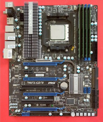 MSI 790FX-GD70 Athlon II X4 620+ 4x2GB RAM+500GB+320GB HDD+Win10 Pro, SOLD AS IS