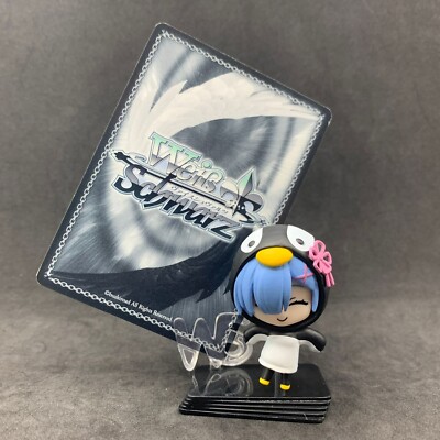 Re:Zero x Weiss Schwarz EMILIA REM RAM Panda Penguin Card Stand