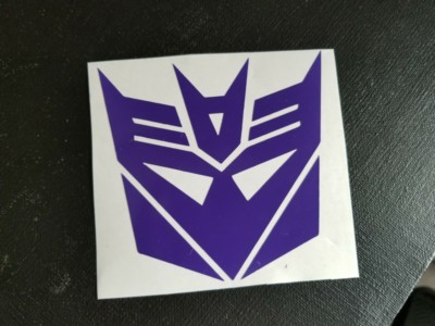 Transformers Decepticon Emblem Insignia 4 Inch Vinyl Car / Wall Decal Sticker