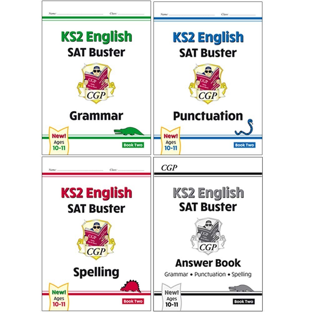 CGP New KS2 English SAT Buster Spelling,Punctuation,Spelling Answer Book 4 Books