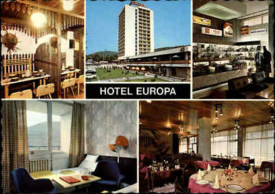 BUDAPEST Ungarn Postkarte Hungary Postcard Hotel Europa Mehrbildkarte color