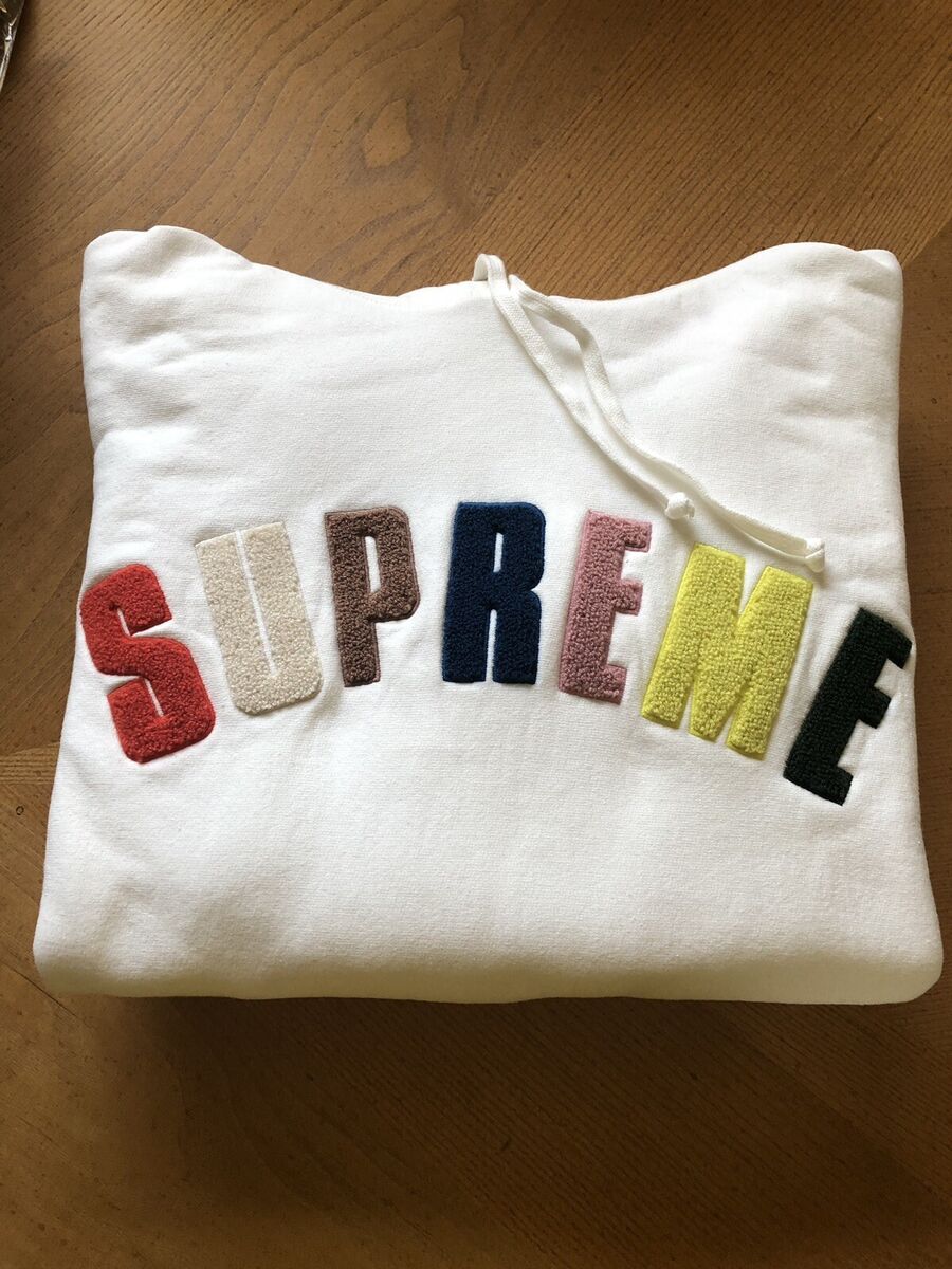 Supreme Chenille Arc Logo Hooded Sweatshirt Medium | eBay Supreme Chenille Arc Logo Hooded Sweatshirt Medium | eBay