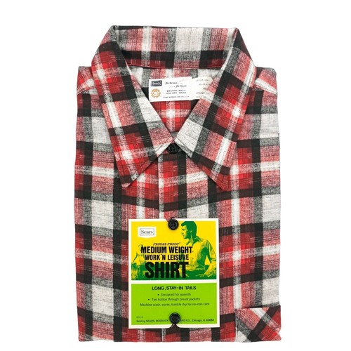 60's SEARS PILGRIM flannels shirtマチ付激レア‼︎ 50s〜60s pilgrim flannel shirt マチありフランネル
