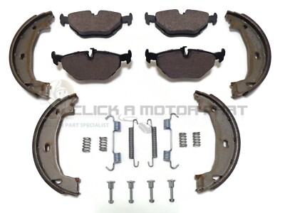 BMW E46 316 318 320 325 REAR HAND BRAKE SHOES & FITTING KIT SPRINGS ...