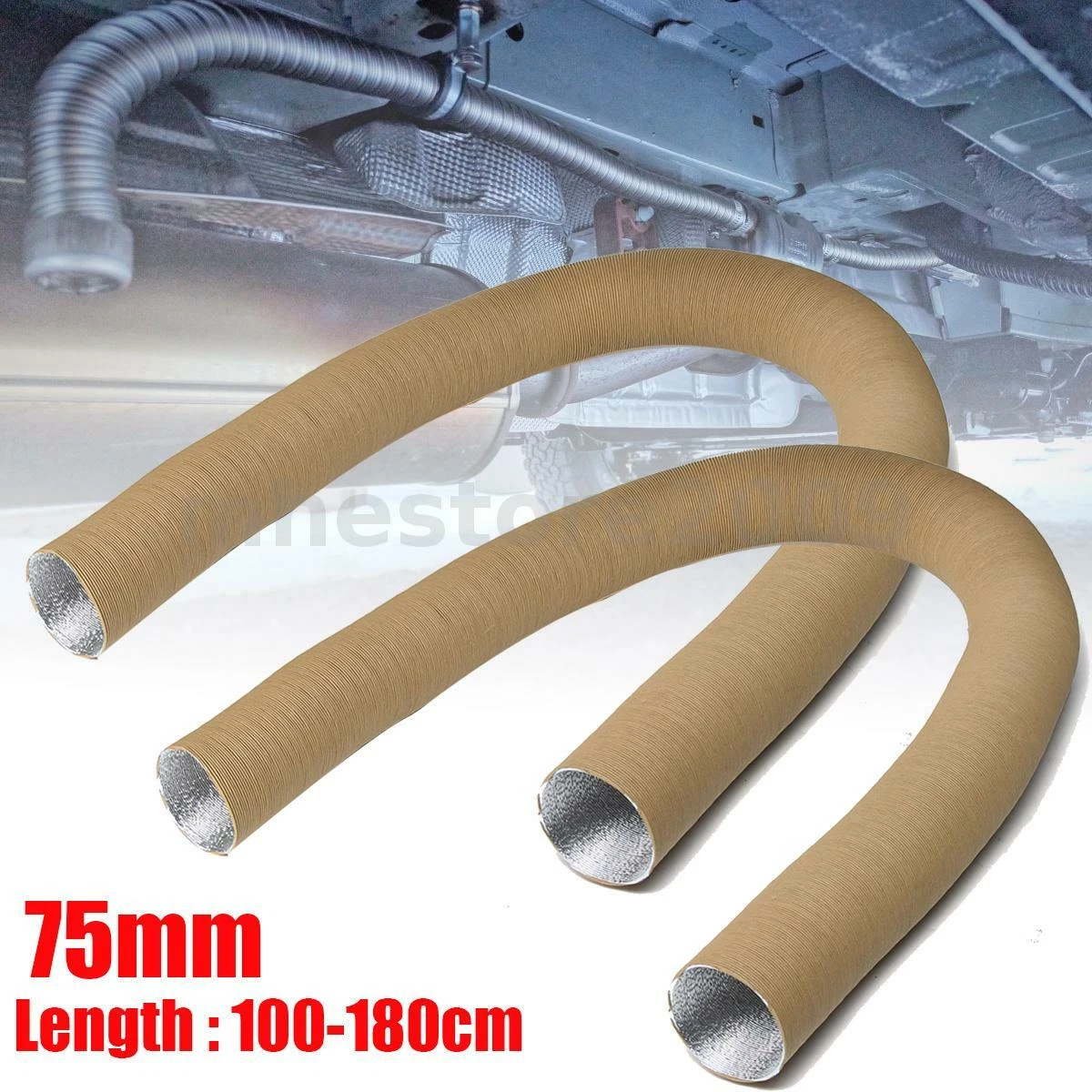 2x 75mm Heater Duct Pipe Hot Air Ducting For Webasto Diesel Heater Aluminum  Foil | eBay