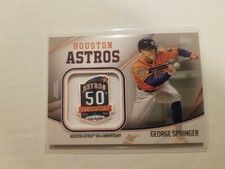 2020 Topps Series 2 George Springer Jumbo Jersey Sleeve Patch Manufactured Relic