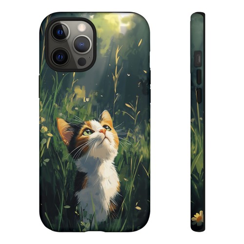 Calico Kitty Cat Grass Field - Phone Ink Cover Case for iPhone, Galaxy, Pixel - 第 112/281 張圖片