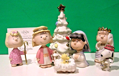 LENOX The CHRISTMAS PAGEANT Nativity set Snoopy Peanuts --- NEW in