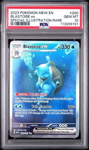 2023 Pokemon SV 151 EN Blastoise Ex Special Illustration Rare #200 PSA 10 Gem Mt