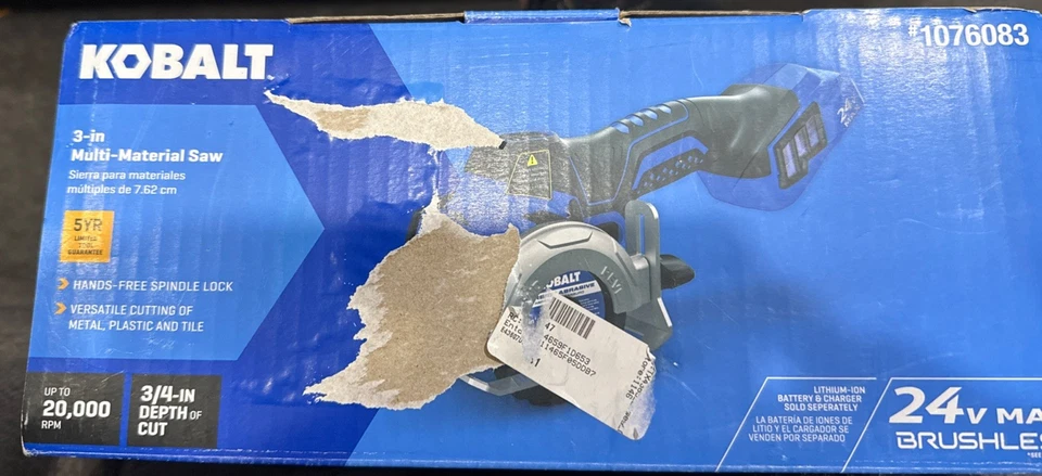 BRAND NEW -Kobalt 3" 24v Trigger Switch Brushless Cordless Multi-material cutter - Image 2 of 4