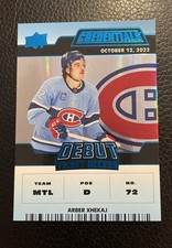 2022-23 Credentials Arber Xhekaj Rookie /99 Debut Ticket Access Canadiens #156