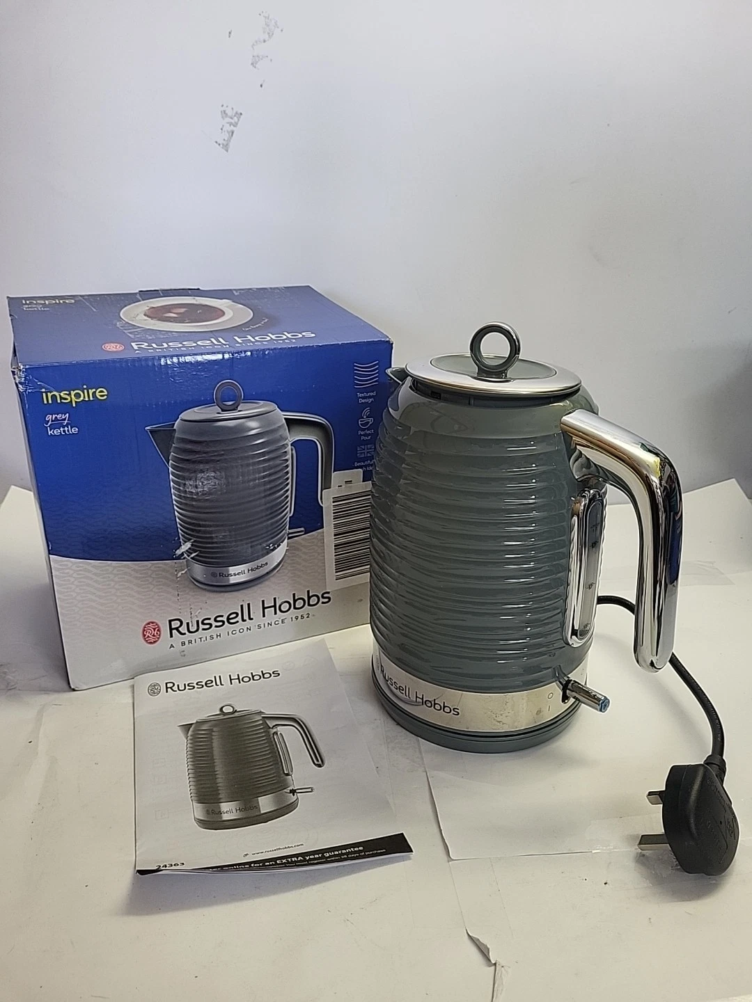Russell Hobbs Inspire 3000W Jug Kettle Grey 1.7L REF R663
