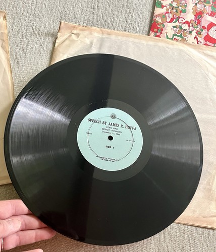 RARE Jimmy Hoffa Dec 15, 1966 Speech on 33-1/3 Vinyl Record Teamsters Museum Pc - Picture 2 of 12