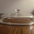 Vintage Pyrex Corning Wear 10"x10" Glass Square Domed Casserole Lid