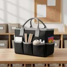 Lehrertasche mit F&auml;chern gro&szlig;es Fassungsverm&ouml;gen Stoff-Organizer mit Taschen