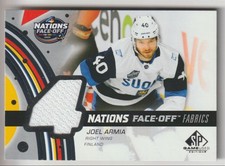 2025-26 SP GAME USED 4 NATIONS FACE OFF FABRICS JOEL ARMIA FINLAND #4N-JA