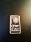 2.5 GRAMS. 999 SILVER INGOT WESSEX MINT MAPLE LEAF DESIGN IN BLISTER PACK & CARD