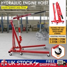 2 Ton Folding Motor Engine Crane Hydraulic Hoist Lift Lifter Jack Stand Workshop