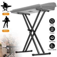 Image of Keyboard Stand Height Adjustable Electronic Piano Stand X-Shaped Portable