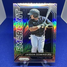 2021 Panini Prizm Jasson Dominguez Emergent Silver Prizm Yankees Rookie RC