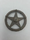 Antique Cast Iron Circle Star Badge Belt Buckle 3" Possibly Civil War Era