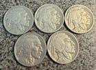 LOT OF 5 - 1928 5 CENT INDIAN HEAD BUFFALO NICKEL